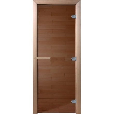 Дверь для бани Doorwood Теплый день 1800x600 (осина, стекло 8 мм, 3 петли)