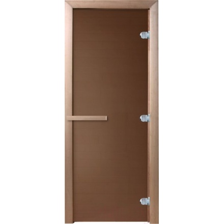 Дверь для бани Doorwood Теплая ночь 1800x600 мм (осина, стекло 8 мм, 3 петли)