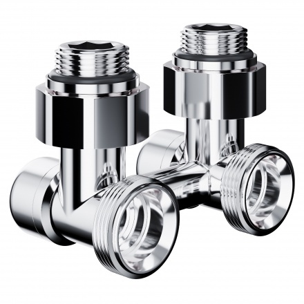 Узел нижнего подключения Royal Thermo Design угловой 1/2"х3/4" EK (хром)