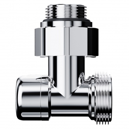 Узел нижнего подключения Royal Thermo Design угловой 1/2"х3/4" EK (хром)