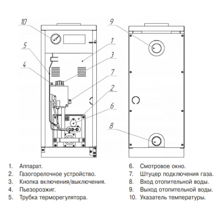 Газовый отопительный водогрейный котел Лемакс АОГВ 11,6-1