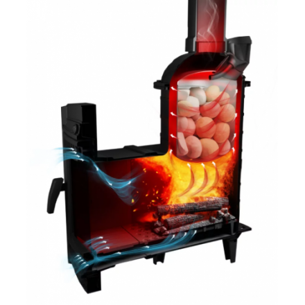 Банная печь ProMetall Атмосфера L Талькохлорит ламель+сетка