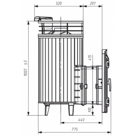 Банная печь ProMetall Атмосфера L Талькохлорит ламель+сетка