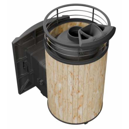 Банная печь ProMetall Атмосфера L Окаменевшее дерево ламель+сетка