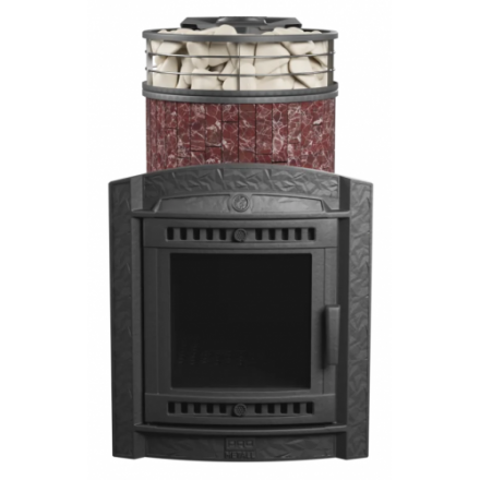 Банная печь ProMetall Атмосфера L Россо Леванто ламель+сетка с тоннелем