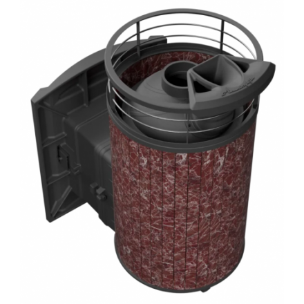 Банная печь ProMetall Атмосфера L Россо Леванто ламель+сетка