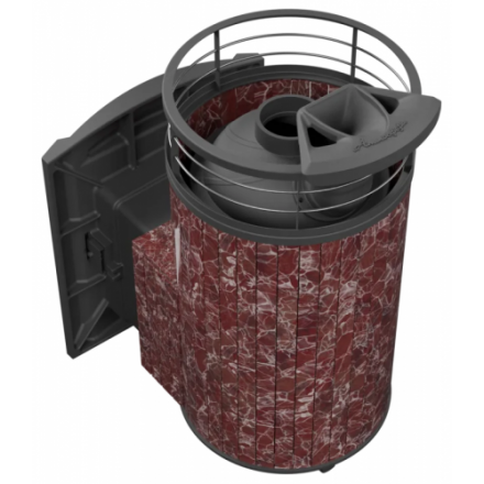 Банная печь ProMetall Атмосфера L Россо Леванто ламель+сетка с тоннелем