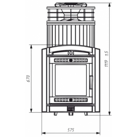 Банная печь ProMetall Атмосфера XL Талькохлорит ламель+сетка