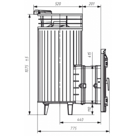 Банная печь ProMetall Атмосфера XL Талькохлорит ламель+сетка