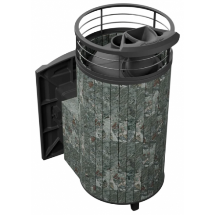 Банная печь ProMetall Атмосфера XL Жадеит ламель+сетка с тоннелем