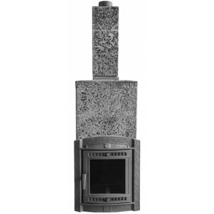 Банная печь ProMetall Атмосфера XL в облицовке Империя Пироксенит Элит (комплект)