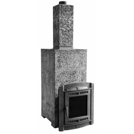 Банная печь ProMetall Атмосфера XL в облицовке Империя Пироксенит Элит (комплект)