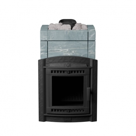 Банная печь ProMetall Атмосфера L в облицовке Талькохлорит+ корзина