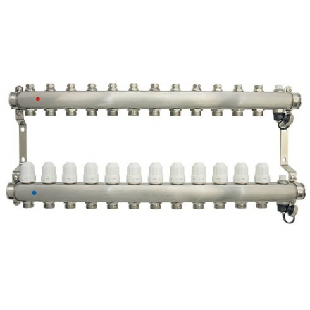 Коллекторная группа в сборе с термостатическими и запорными клапанами ONDO