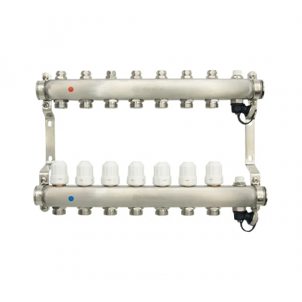 Коллекторная группа в сборе с термостатическими и запорными клапанами ONDO