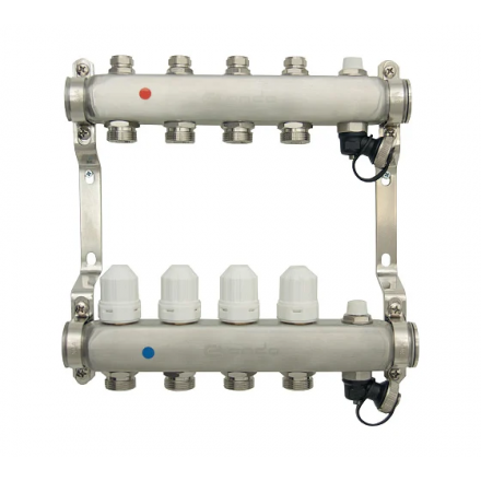 Коллекторная группа в сборе с термостатическими и запорными клапанами ONDO