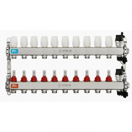 Коллектор из нержавеющей стали с расходомерами VIEIR 1x3/4 (VR123)