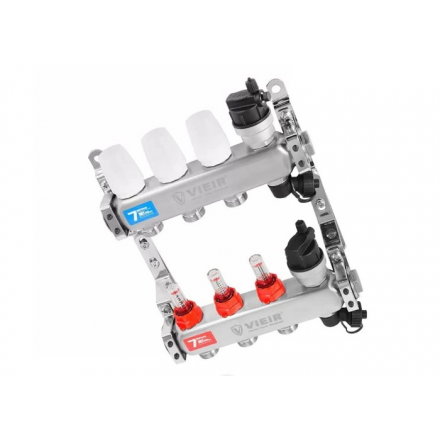 Коллектор из нержавеющей стали с расходомерами VIEIR 1x3/4 (VR123)