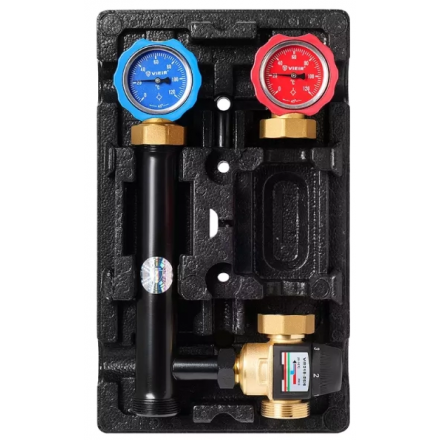 Насосная группа с трехходовым термостатическим смесительным клапаном KVS 4.5 VIEIR без насоса (VR218-25/6)