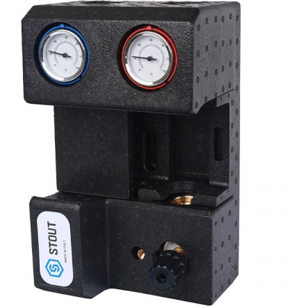 Насосная группа с 3-х ходовым приводным смесителем 3/4" STOUT без насоса (SDG-0007-002001)