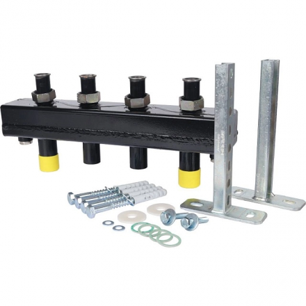 Стальной распределительный коллектор 2 отопительных контура с гидравлическим разделителем DN 20 STOUT (SDG-0018-002502)