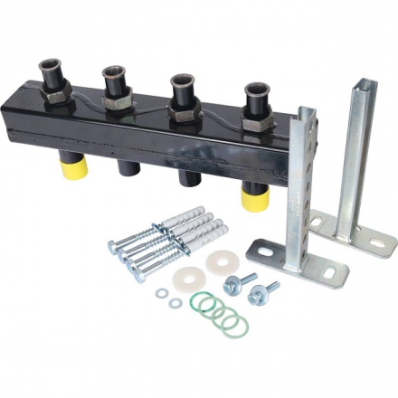 Стальной распределительный коллектор 2 отопительных контура с гидравлическим разделителем DN 20 STOUT (SDG-0018-002502)