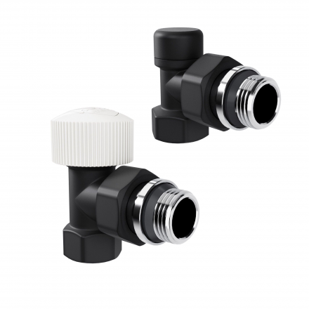 Комплект радиаторный Royal Thermo угловой 1/2" черный