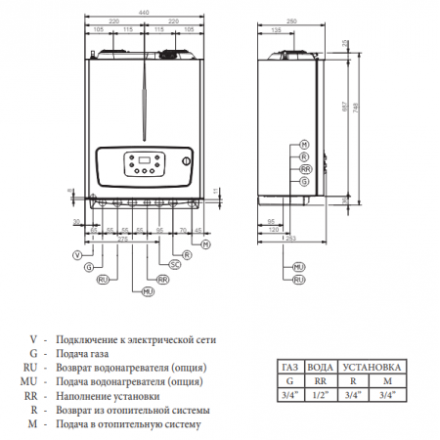 Газовый котёл Immergas Victrix Tera V2 35 Plus, с трубой, датчик температуры, комплект к бойлеру