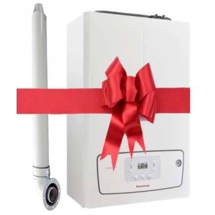 Газовый котёл Immergas Victrix Tera V2 35 Plus, с трубой, датчик температуры, комплект к бойлеру