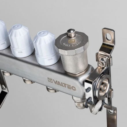 Коллекторная группа VALTEC 1 3/4 (3-12 вых.) с регулирующими клапанами и расходомерами, евроконус