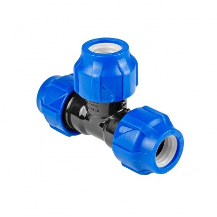 Тройник компрессионный Valfex ПНД ПЭ 50 мм