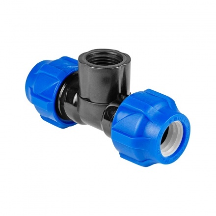 Тройник компрессионный Valfex ПНД ПЭ 50 мм