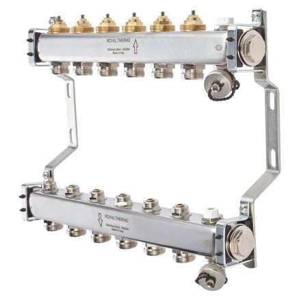 Коллектор Royal Thermo нерж. в сборе универсальный 1" ВР-3/4" НР