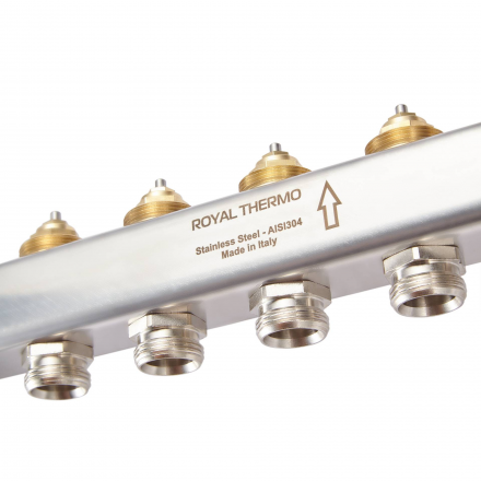 Коллектор Royal Thermo нерж. в сборе универсальный 1" ВР-3/4" НР