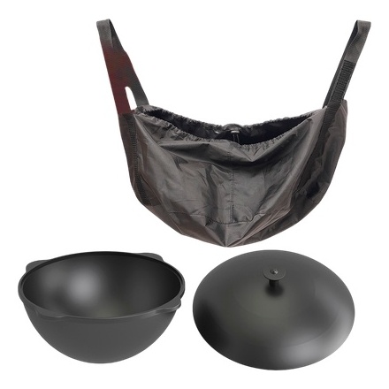 Казан чугунный Везувий 12 л с крышкой и сумкой