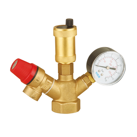 Группа безопасности котла латунная (мини) 3bar VIEIR (AQ1123)