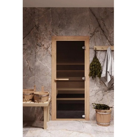 Дверь стеклянная для бани Cooper PRO 2000x815 бронза (коробка ольха)