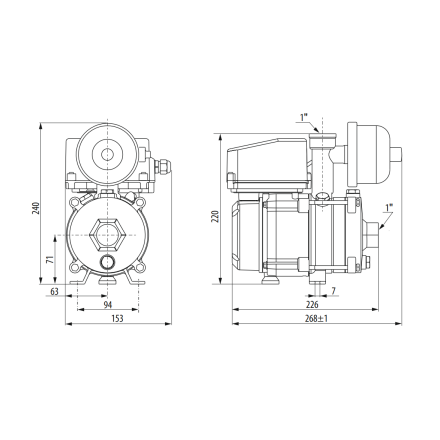 Насосная станция Aquario Joker1-100VS