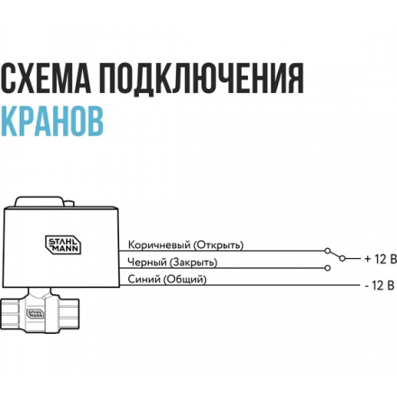 Кран шаровой с электроприводом Stahlmann 1/2F 12В
