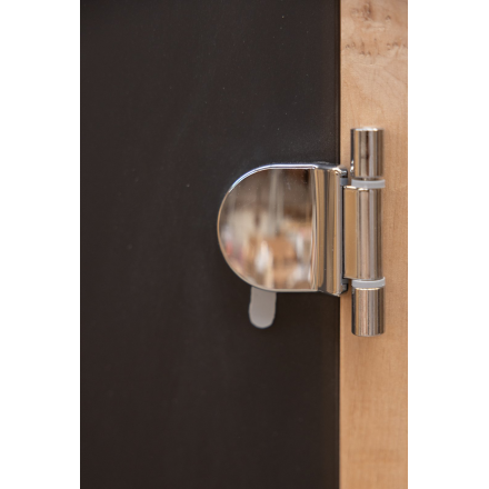 Дверь стеклянная для бани Cooper STANDART 1800x700 графит матовая (коробка ольха)