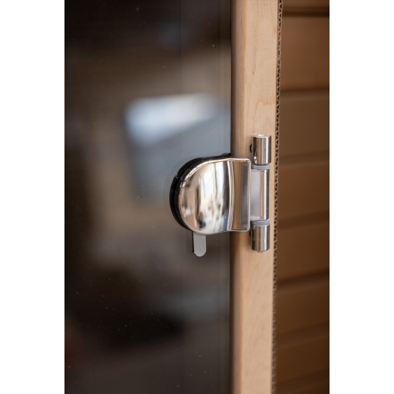 Дверь стеклянная для бани Cooper STANDART 1800x700 графит (коробка ольха)