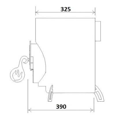Печь под казан Царь-печи ДТ (8 ММ) 8 литров