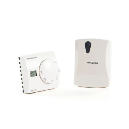 Термостат комнатный Teplocom TS-2AA/3A RF2, беспроводной, реле 250В, 3А