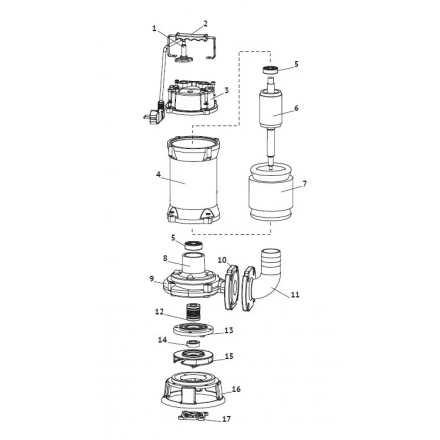Дренажно-фекальный насос Unipump Fekamax 45-17-4
