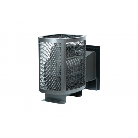 Печь банная чугунная Сибирь-22-ПРО Панорамная дверца (Сетка)