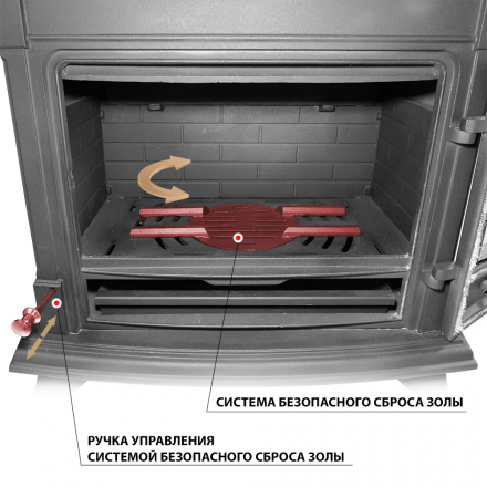 Печь-камин Везувий AST-13К Антрацит