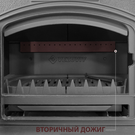 Печь-камин Везувий KZ-14РS Антрацит