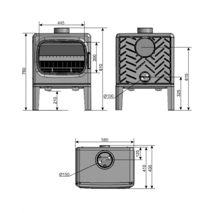 Печь-камин EVEREST F10