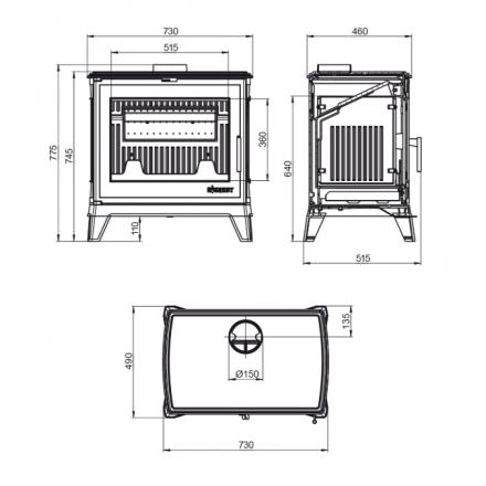 Печь-камин EVEREST Н16