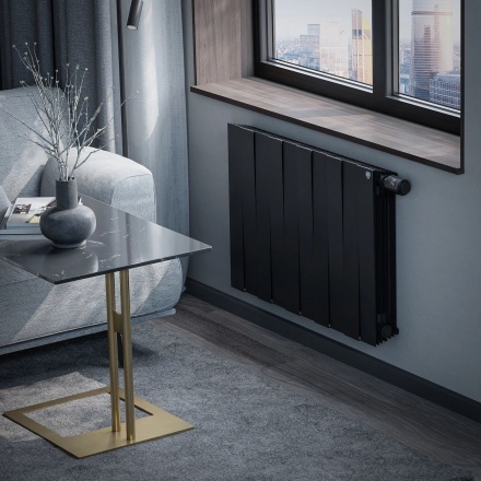 Радиатор секционный биметаллический Royal Thermo PianoForte 500 VDR Noir Sable с нижним подключением